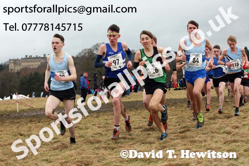 Mens under-17s, 2018 Northern Cross Country Champs., Harewood House, Leeds. Photo: David T. Hewitson/Sports for All Pics